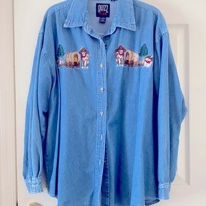 Light Jean Button Up